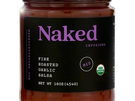 Naked Infusions Medium Fire Roasted Garlic Salsa - 16 oz. For Discount