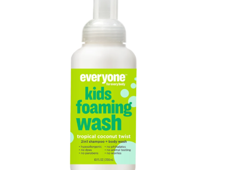 Everyone For Every Body Kids Tropical Coconut Twist Foaming Wash 2in1 Shampoo & Body Wash - 10 fl oz. For Discount