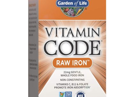 Garden of Life Vitamin Code Raw Iron 30 Vegan Capsules Hot on Sale