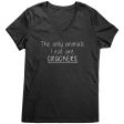 The only animals I eat are Crackers  Women s V-Neck Shirt Online